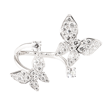 Кольцо из белого золота 18 карат с бриллиантами.